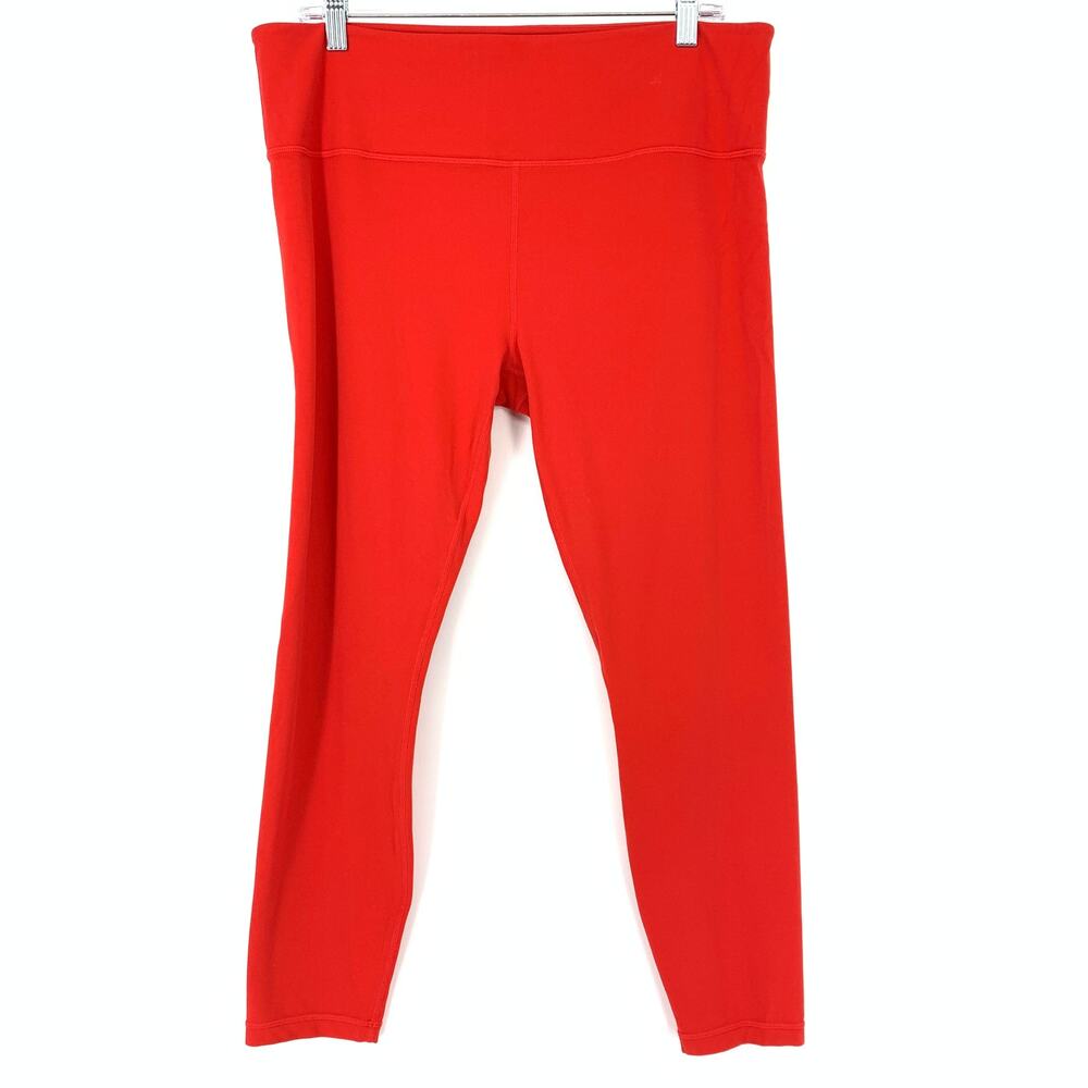 ATHLETA Women's Size XL High Waist Active Leggings Stretch Solid Red